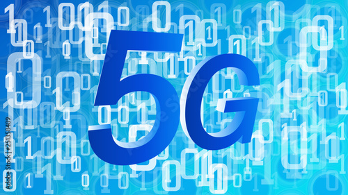 5G fifth generation of mobile network, cyber security technology computer code vector concept