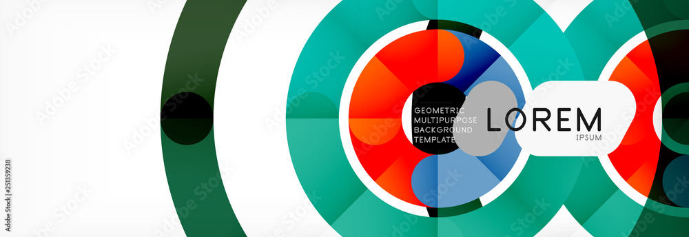 Linear design circle background Linear design circle background