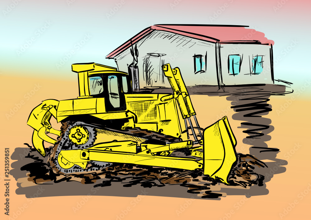Obraz premium bulldozer