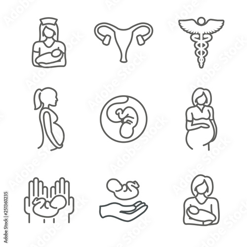 Wallpaper Mural Pediatric Medicine with Baby / Pregnancy Related Icon
