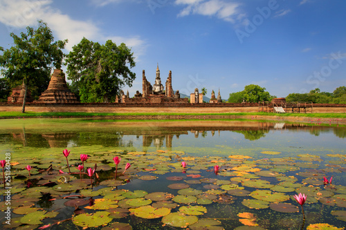 Sukhothai Historical Park In Thailand, Buddha statue, Old Town,Tourism, World Heritage Site, Civilization,UNESCO. © yod67