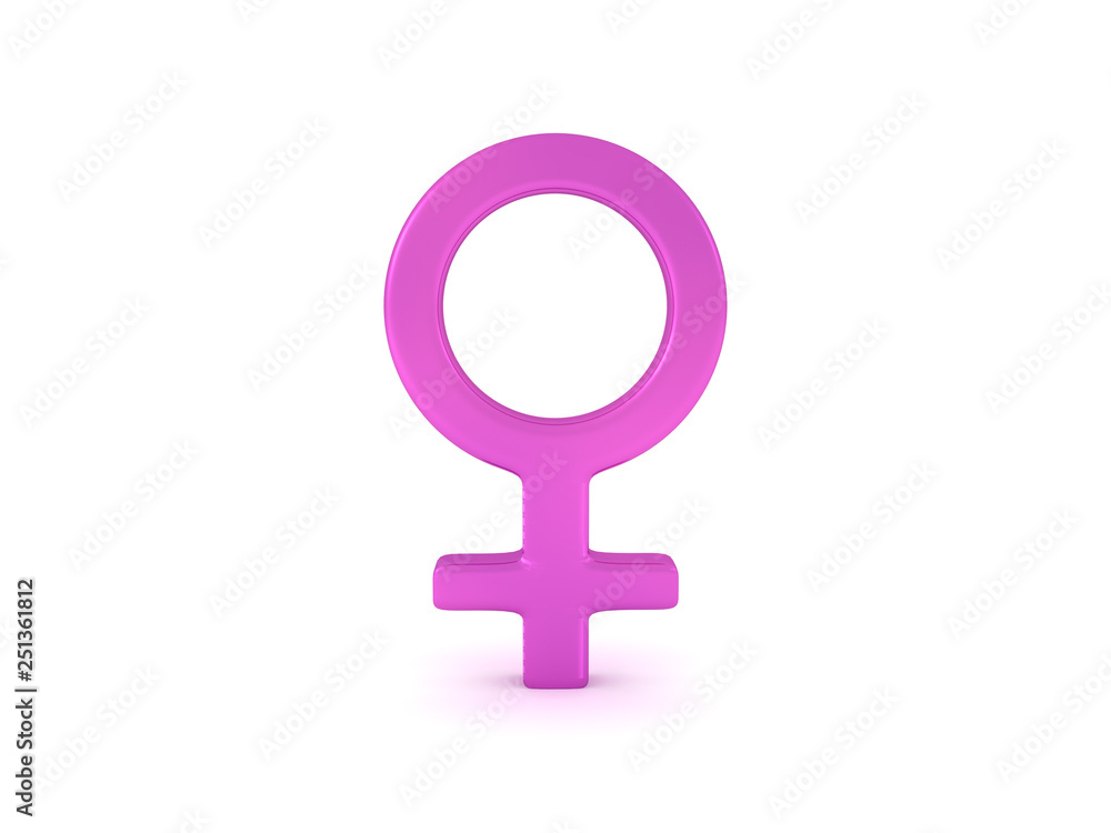 3D Rendering of a female gender symbol 3D Rendering of a female gender symbol