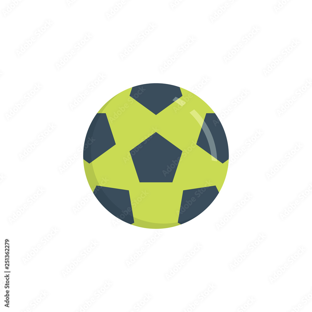 Obraz premium Football ball flat icon, vector sign, colorful pictogram isolated on white. Soccer ball symbol, logo illustration. Flat style design