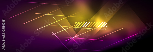 Shiny glowing lights neon color design background