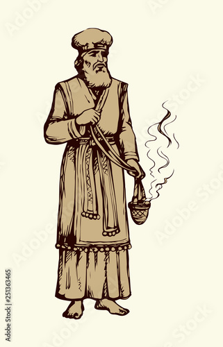 High Priest. Vector drawing