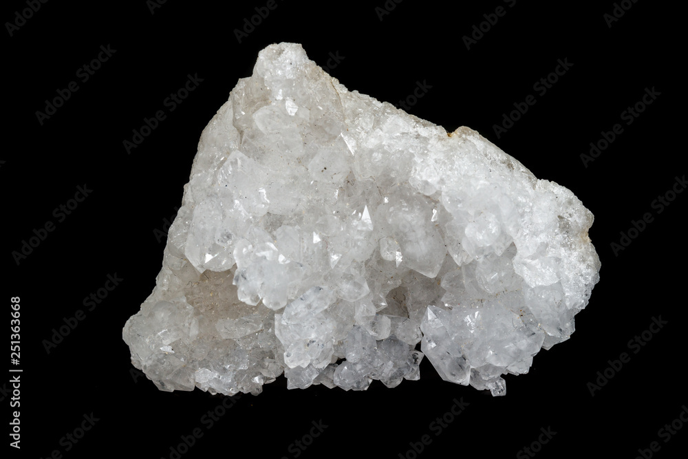 Macro mineral stone rhinestone, rock crystal on a black background Macro mineral stone rhinestone, rock crystal on a black background