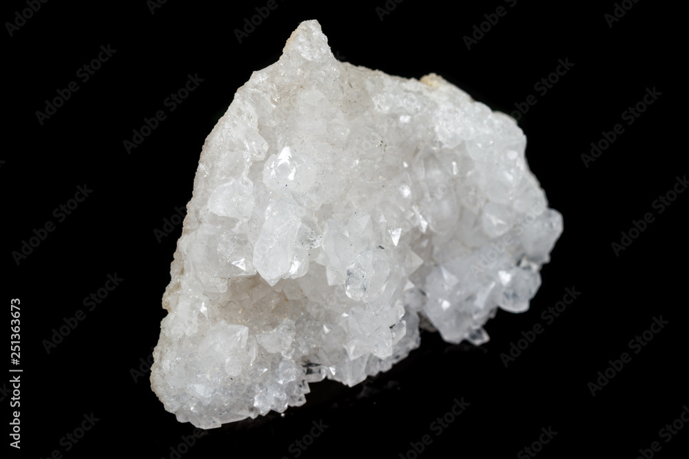 Macro mineral stone rhinestone, rock crystal on a black background Macro mineral stone rhinestone, rock crystal on a black background