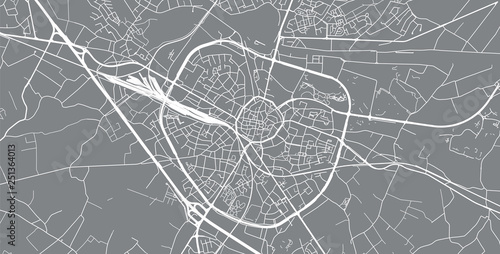 Obraz na plátne Urban vector city map of Hasselt, Belgium