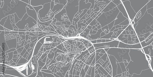 Urban vector city map of Namur, Belgium