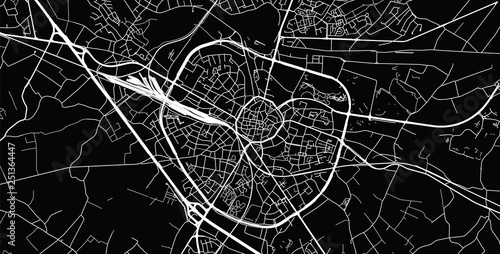 Canvas-taulu Urban vector city map of Hasselt, Belgium