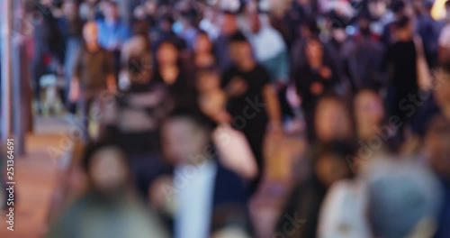 Wallpaper Mural Blur with group of people walk in the street at night Torontodigital.ca