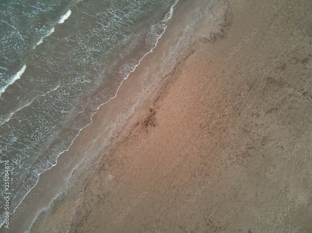 Aerial shot of beach