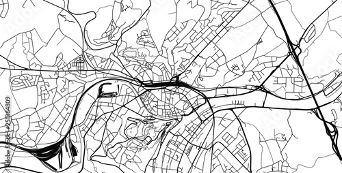Urban vector city map of Namur, Belgium