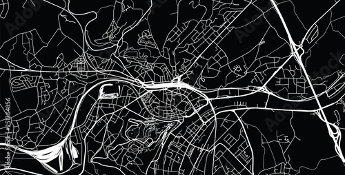 Urban vector city map of Namur, Belgium