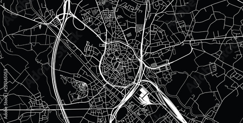 Urban vector city map of Mechelen, Belgium