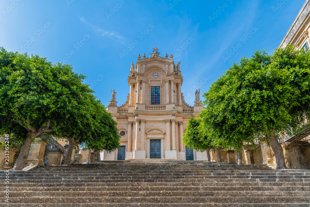 The baroque Saint John's church of Modica in the province of Ragusa in Sicily, Italy