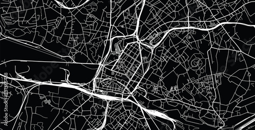 Urban vector city map of Charleroi, Belgium photo