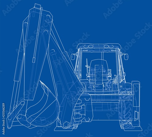 Sketch of Loading Shovel with Back Actor