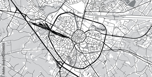 Urban vector city map of Hasselt, Belgium