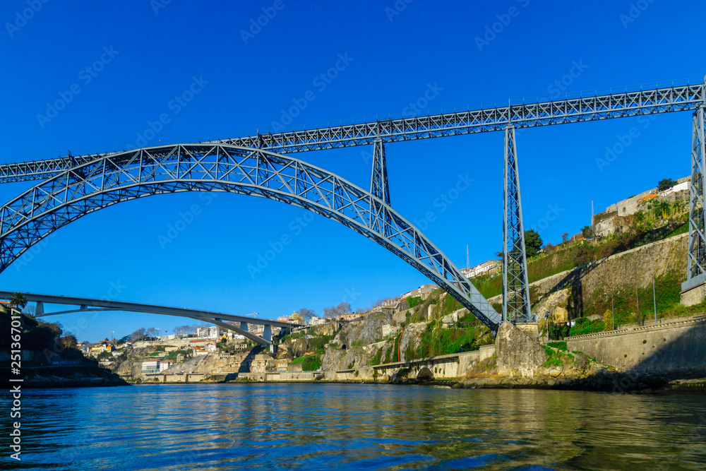 Maria Pia Bridge and the Infante bridge, in Porto Maria Pia Bridge and the Infante bridge, in Porto
