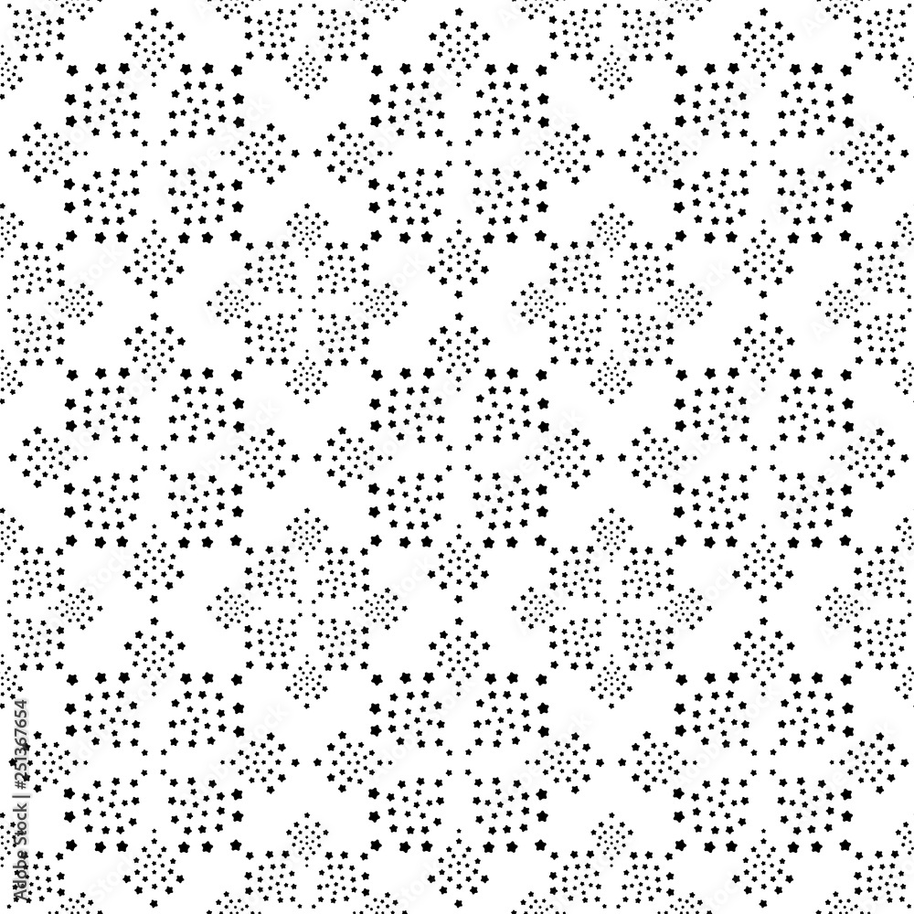 Star flower seamless pattern