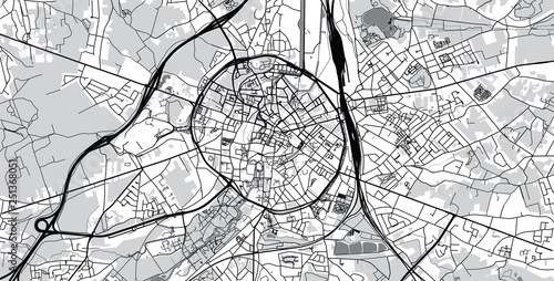 Urban vector city map of Leuven, Belgium