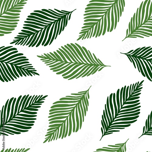 Minimal floral seamless pattern tropical leaves  Fashion  interior  wrapping consept.