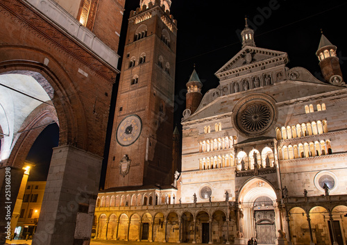 Piazza Duomo at night, Cremona