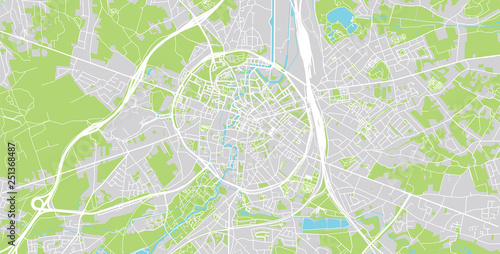Urban vector city map of Leuven, Belgium