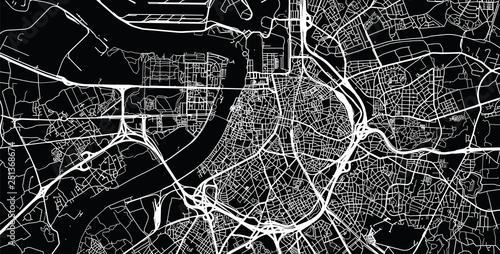 Urban vector city map of Antwerp, Belgium