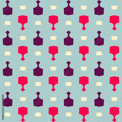 Seamless pattern with alternate geometric shapes.