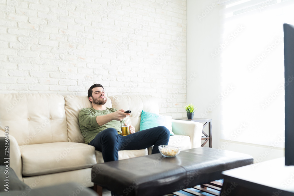 Man Bored Of Repetitive TV Shows