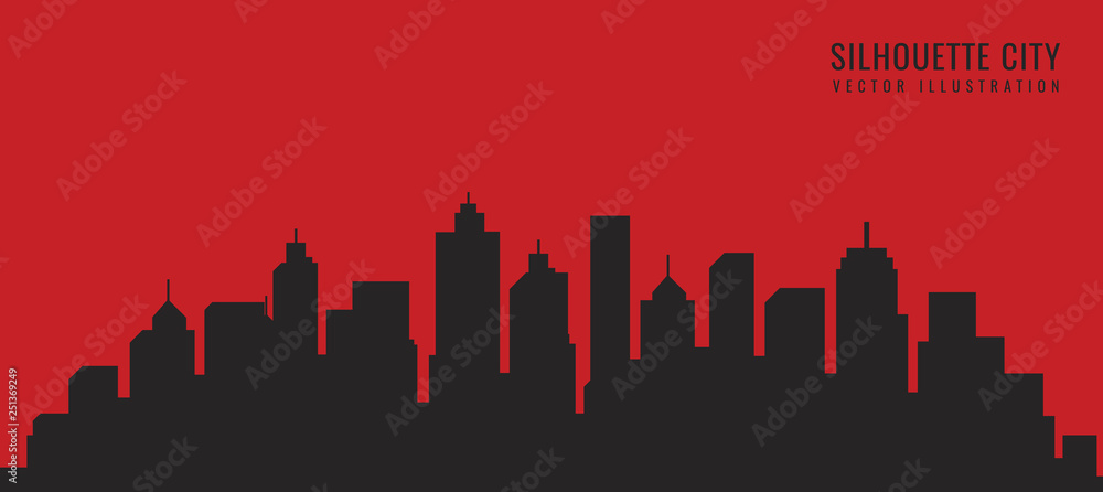 Silhouette of the city vector illustration
