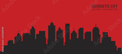 Silhouette of the city vector illustration