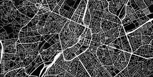 Urban vector city map of Brussels, Belgium