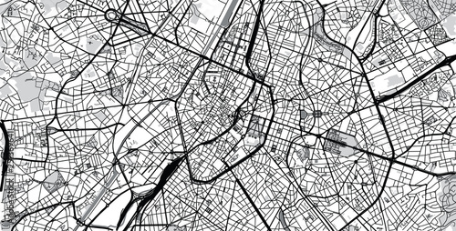 Valokuva Urban vector city map of Brussels, Belgium