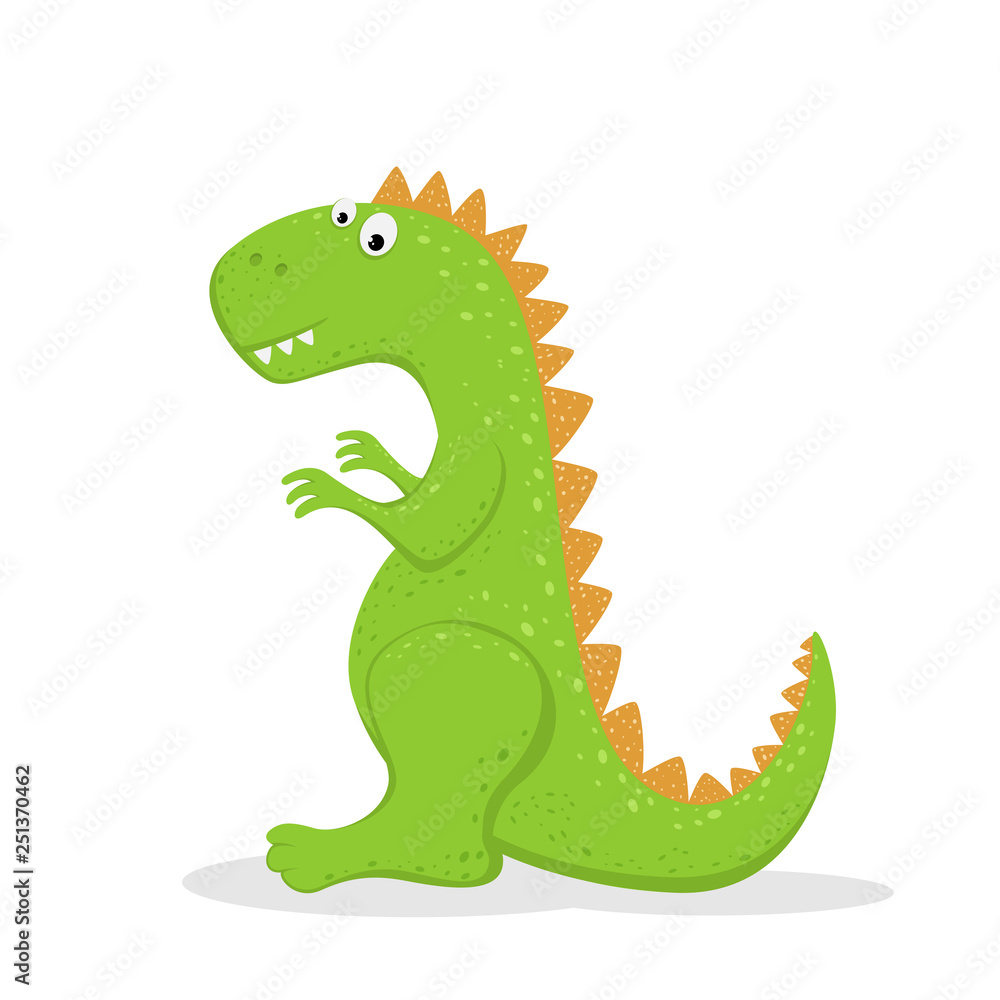 Fototapeta premium Cute Green Dinosaur