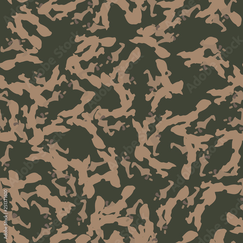 Field camouflage of various shades of green, brown and beige colors