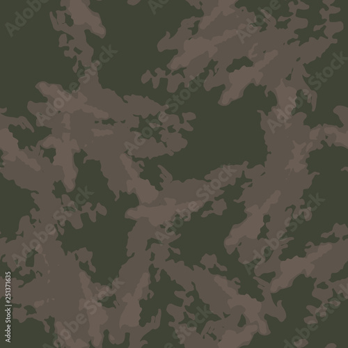 Field camouflage of various shades of green, brown and beige colors