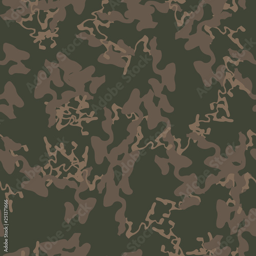 Field camouflage of various shades of green, brown and beige colors