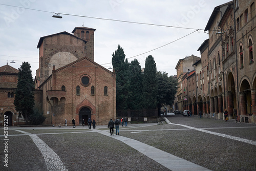 Bologna, Italy - February 02, 2019 : View of Santo Stefano Basilica photo