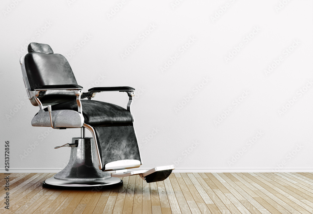 Barbershop chair in interior background concept. Stock Photo | Adobe Stock
