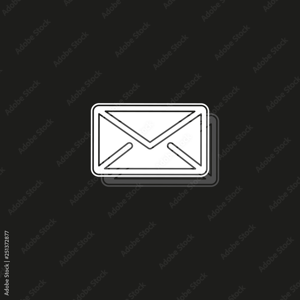 message icon, envelope illustration - vector mail icon, send letter isolated message icon, envelope illustration - vector mail icon, send letter isolated