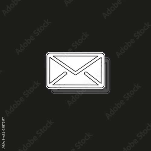 message icon, envelope illustration - vector mail icon, send letter isolated