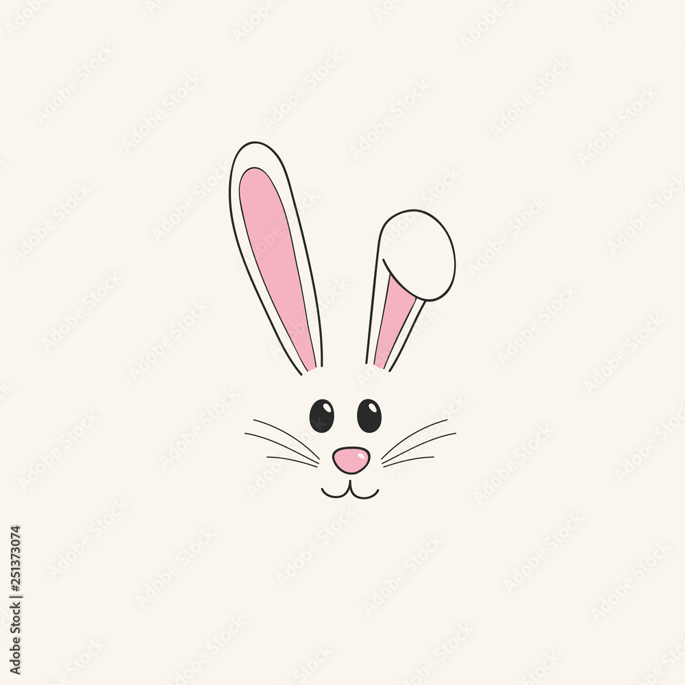 Fototapeta premium Easter bunny - hand drawn illustration. Vector