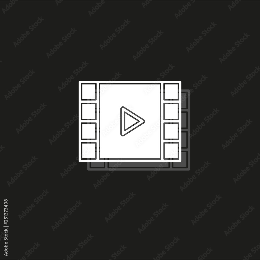 vector clip play button icon - movie media symbol - start watch or play video vector clip play button icon - movie media symbol - start watch or play video