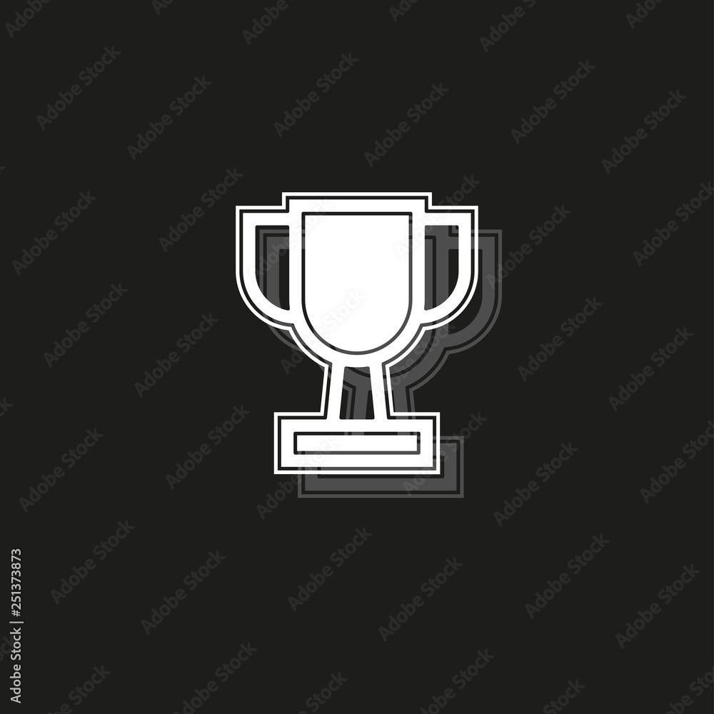 Trophy cup icon - gold prize isolated, award winner prize, achievement symbol Trophy cup icon - gold prize isolated, award winner prize, achievement symbol