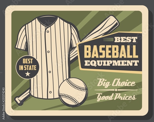 Baseball sport player equipment store
