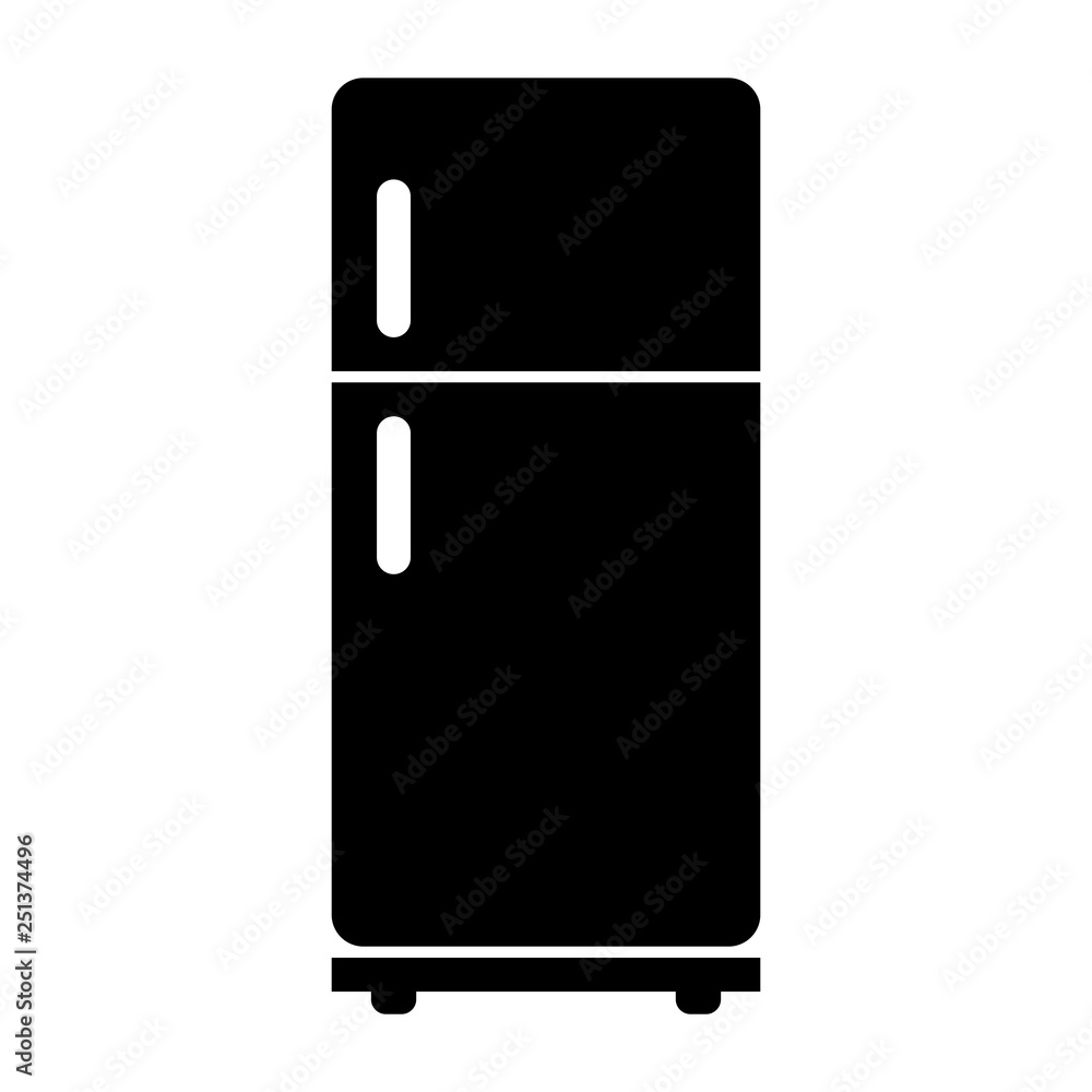 Refrigerator icon in trendy flat style isolated on white background - vector Refrigerator icon in trendy flat style isolated on white background - vector
