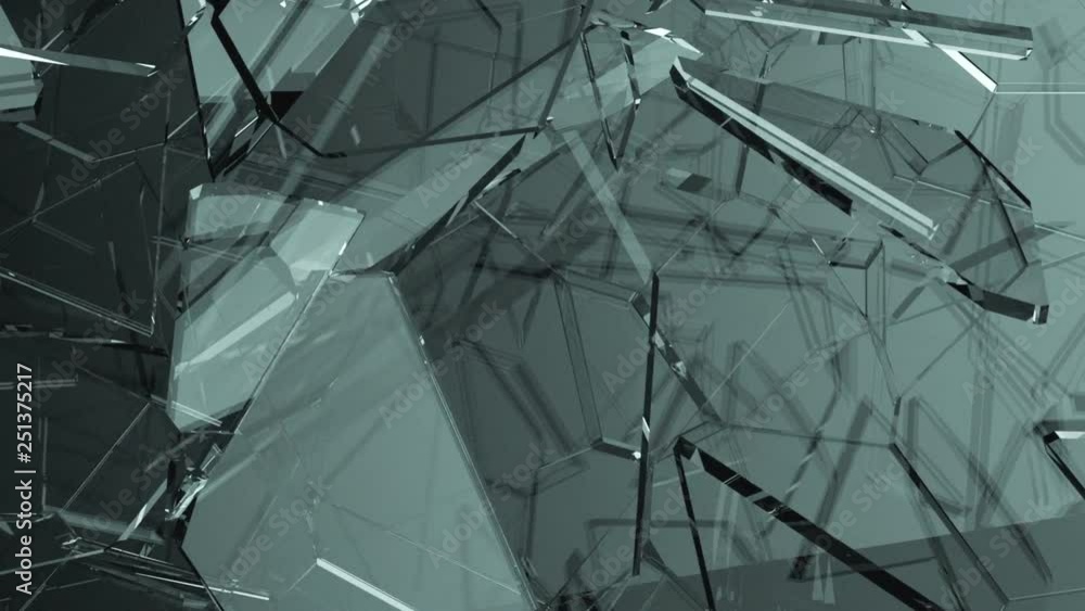 Glass crack and shatter with slow motion. Alpha, 3d render, 3d animation Glass crack and shatter with slow motion. Alpha, 3d render, 3d animation